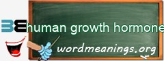 WordMeaning blackboard for human growth hormone